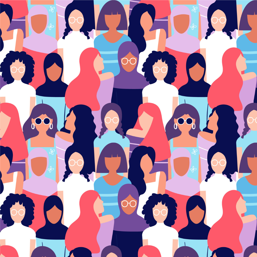 Dessin multicolor de femmes