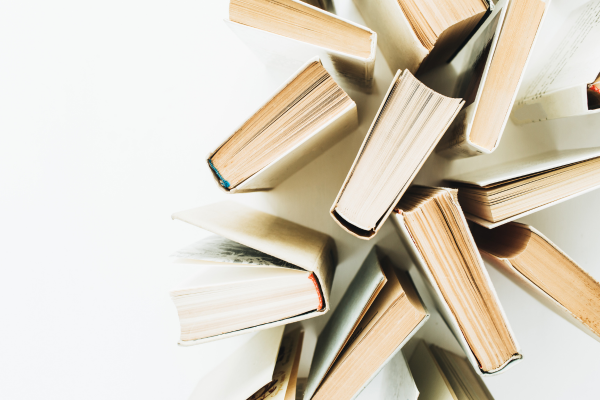Livres vus de dessus