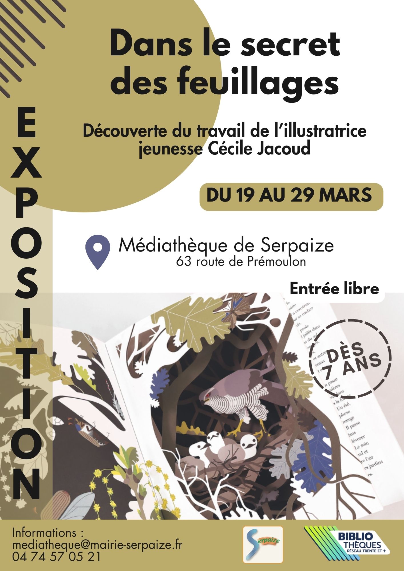 Affiche expo Dans le sercret des feuillages