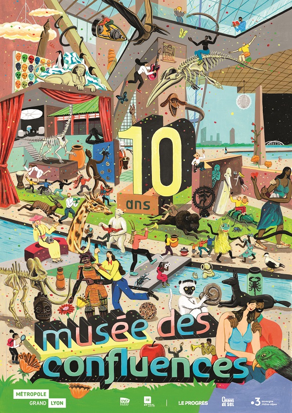 affiche 10 ans musée des confluences