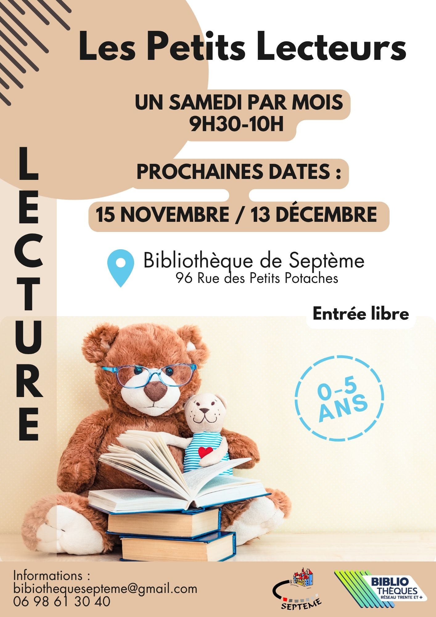 Affiche Les petits lecteurs de Septème
