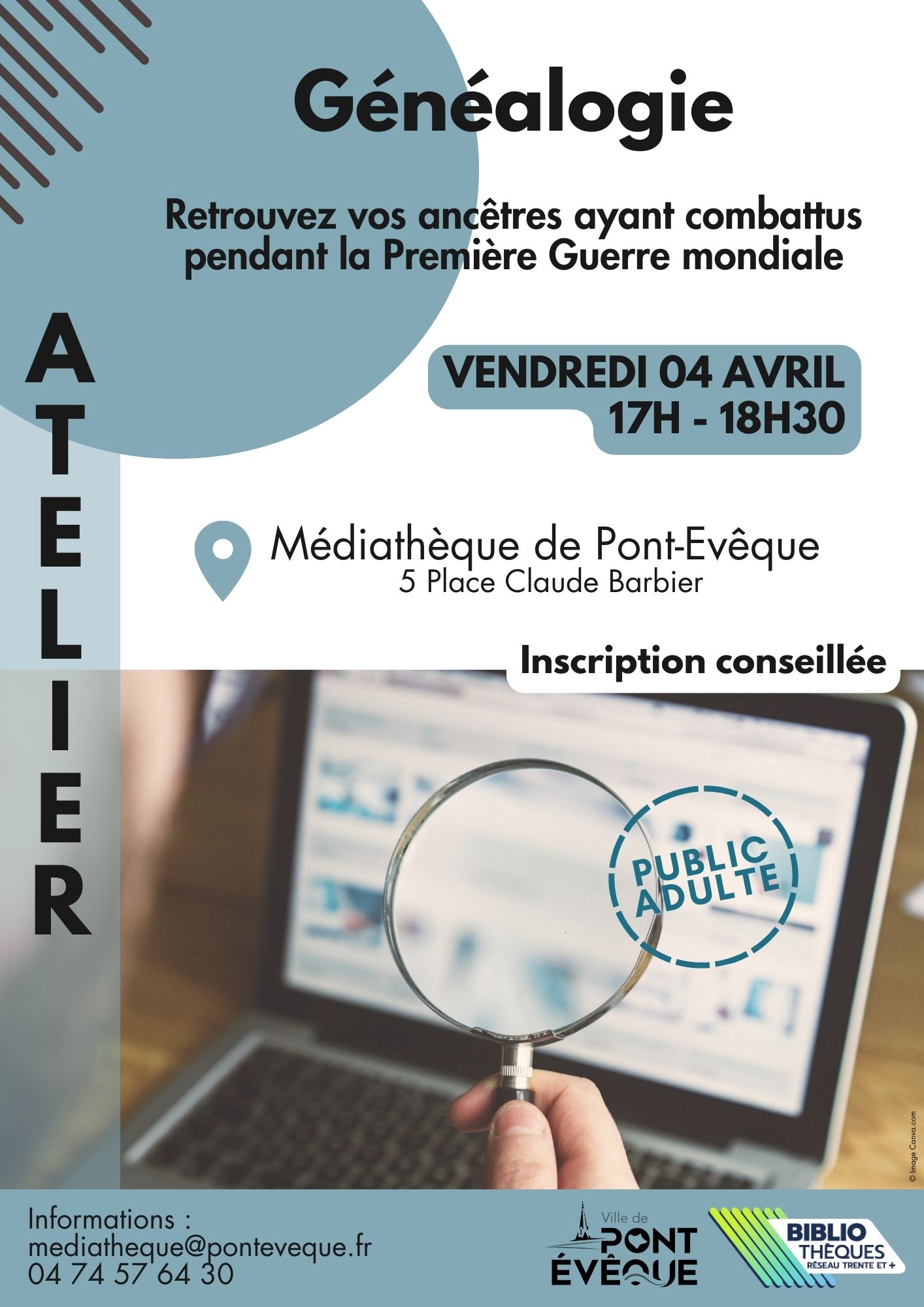 Affiche atelier généalogie