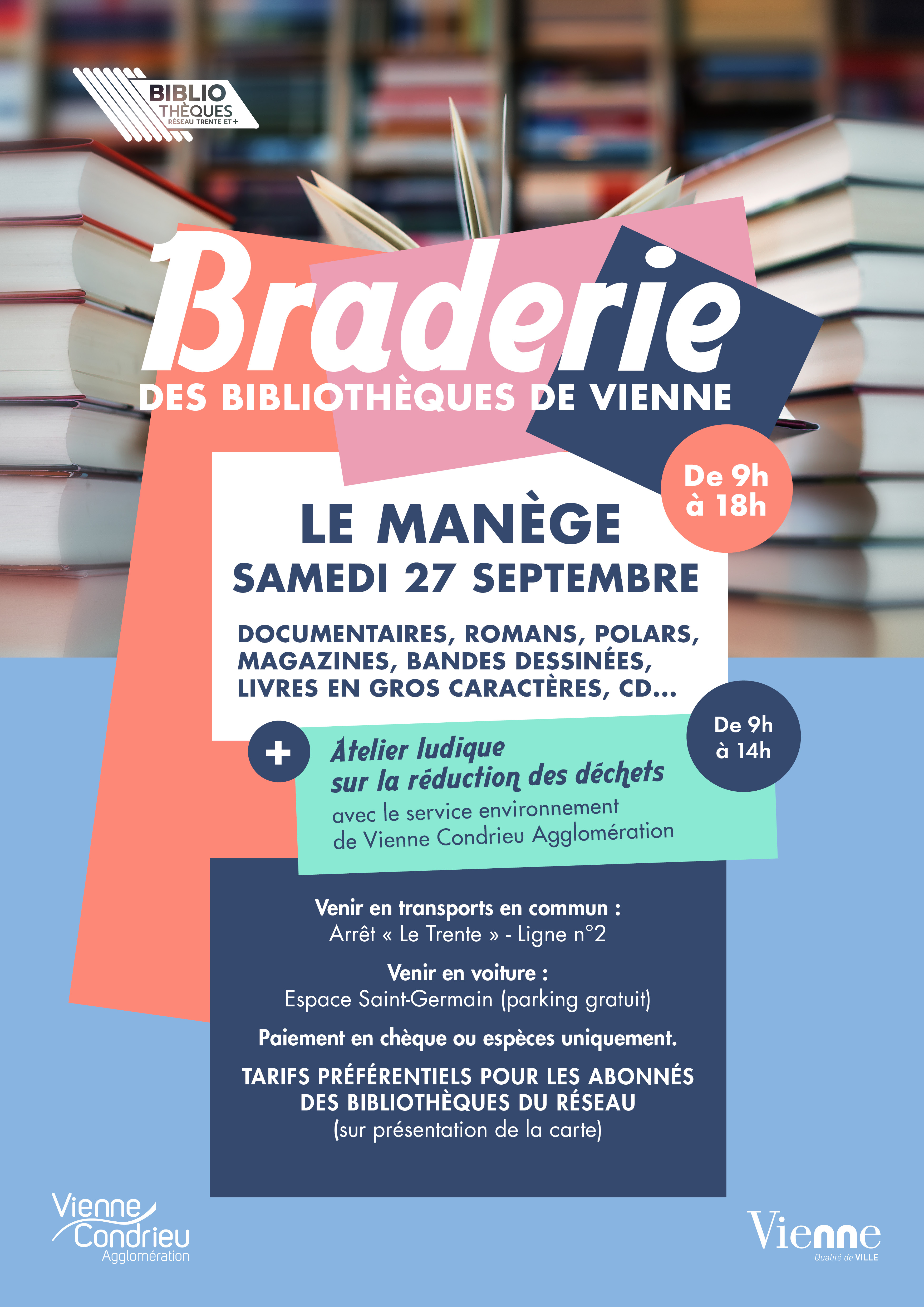 affiche braderie des bibliothèques