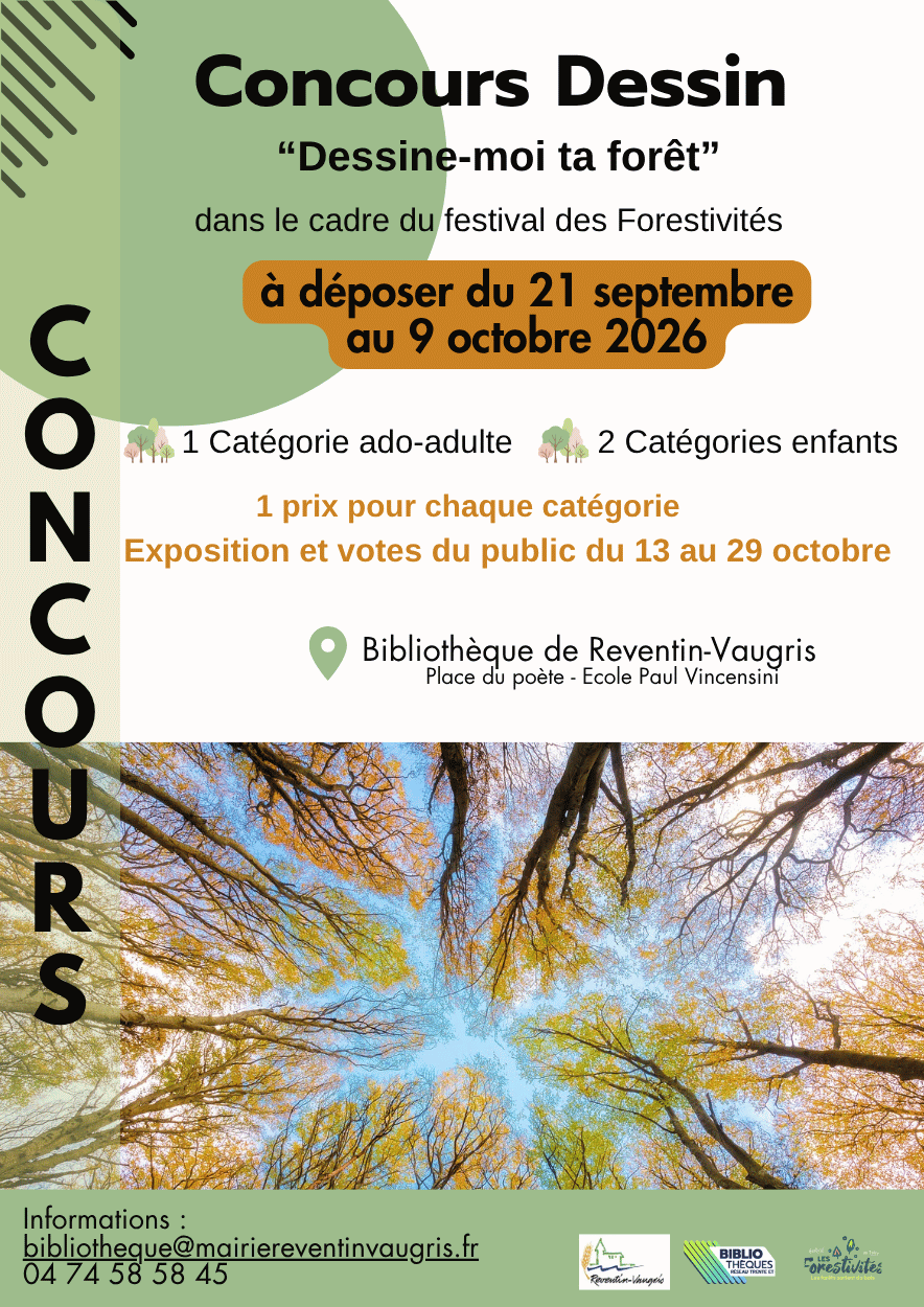 Affiche. Reventin Festival les Forestivités - Exposition et Concours de dessins