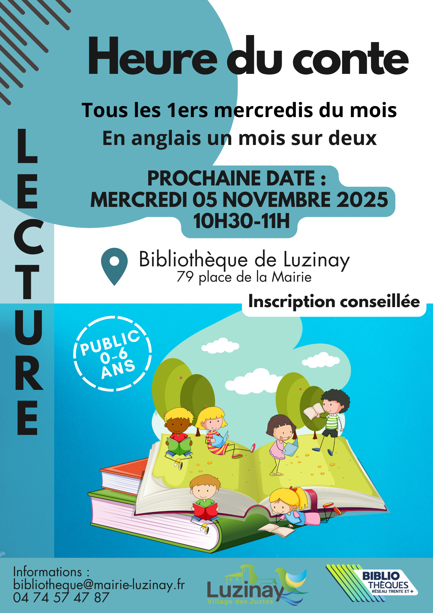 Affiche heure du conte Luzinay