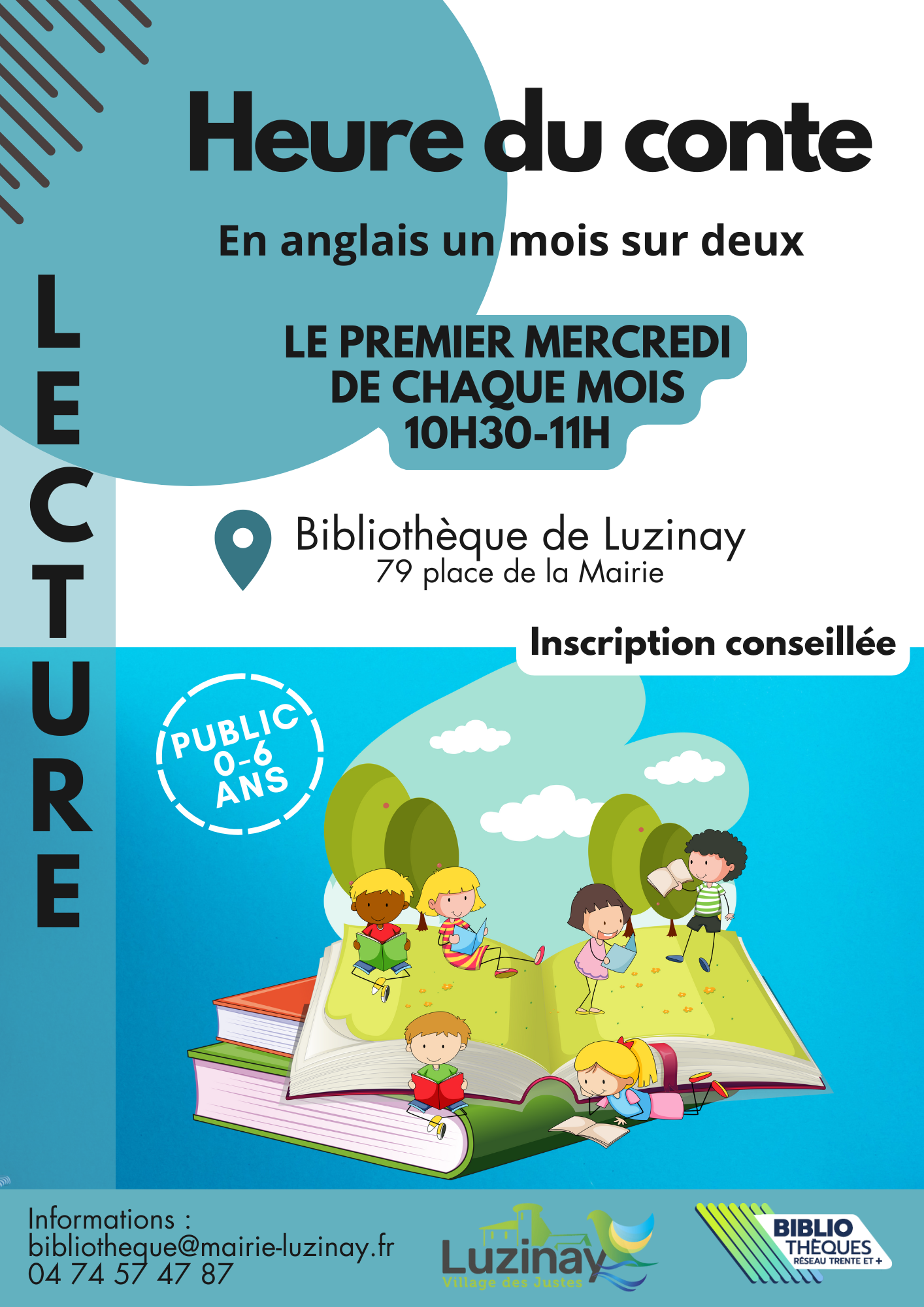 Affiche heure du conte Luzinay