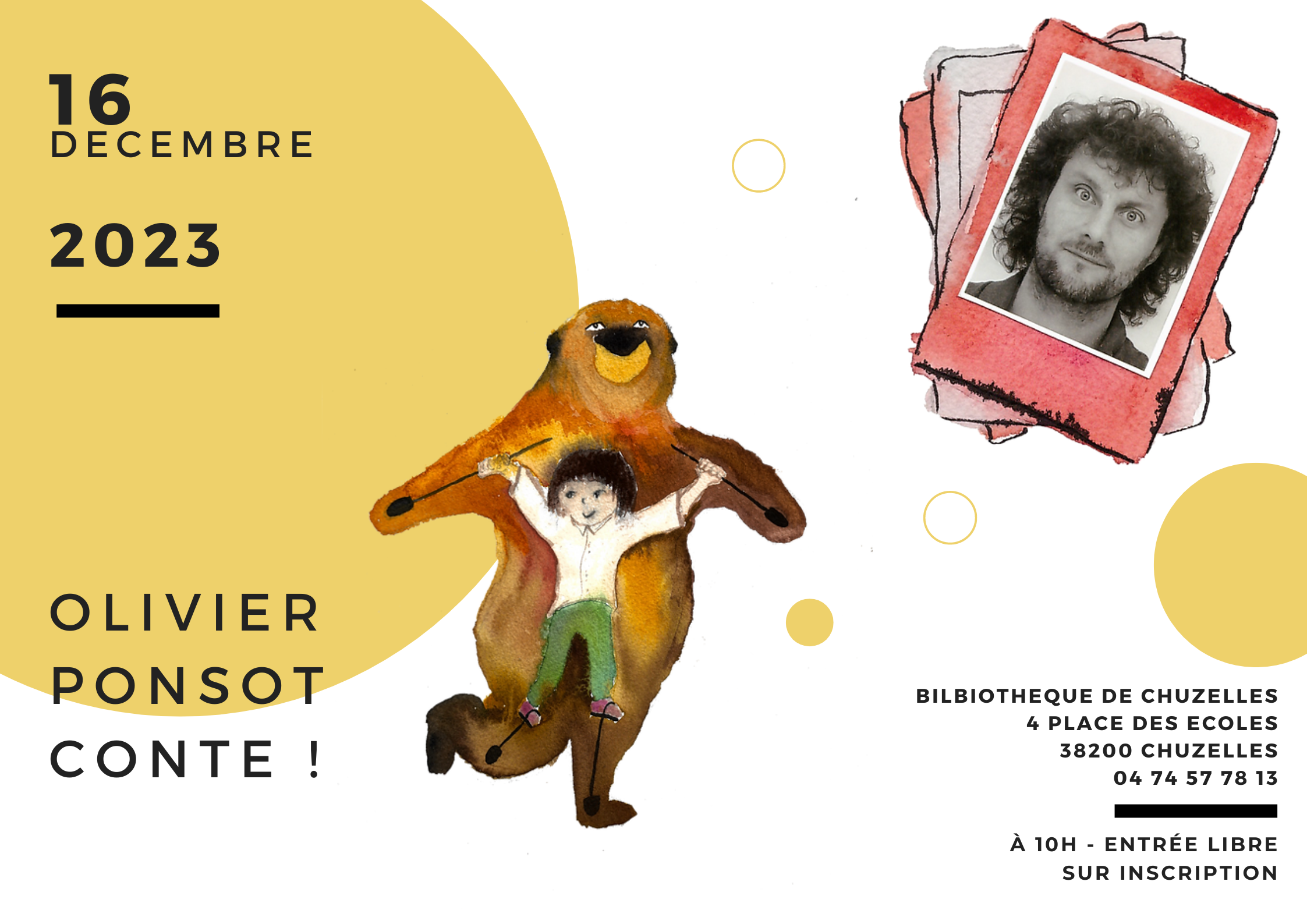 Affiche contes avec Olivier Ponsot