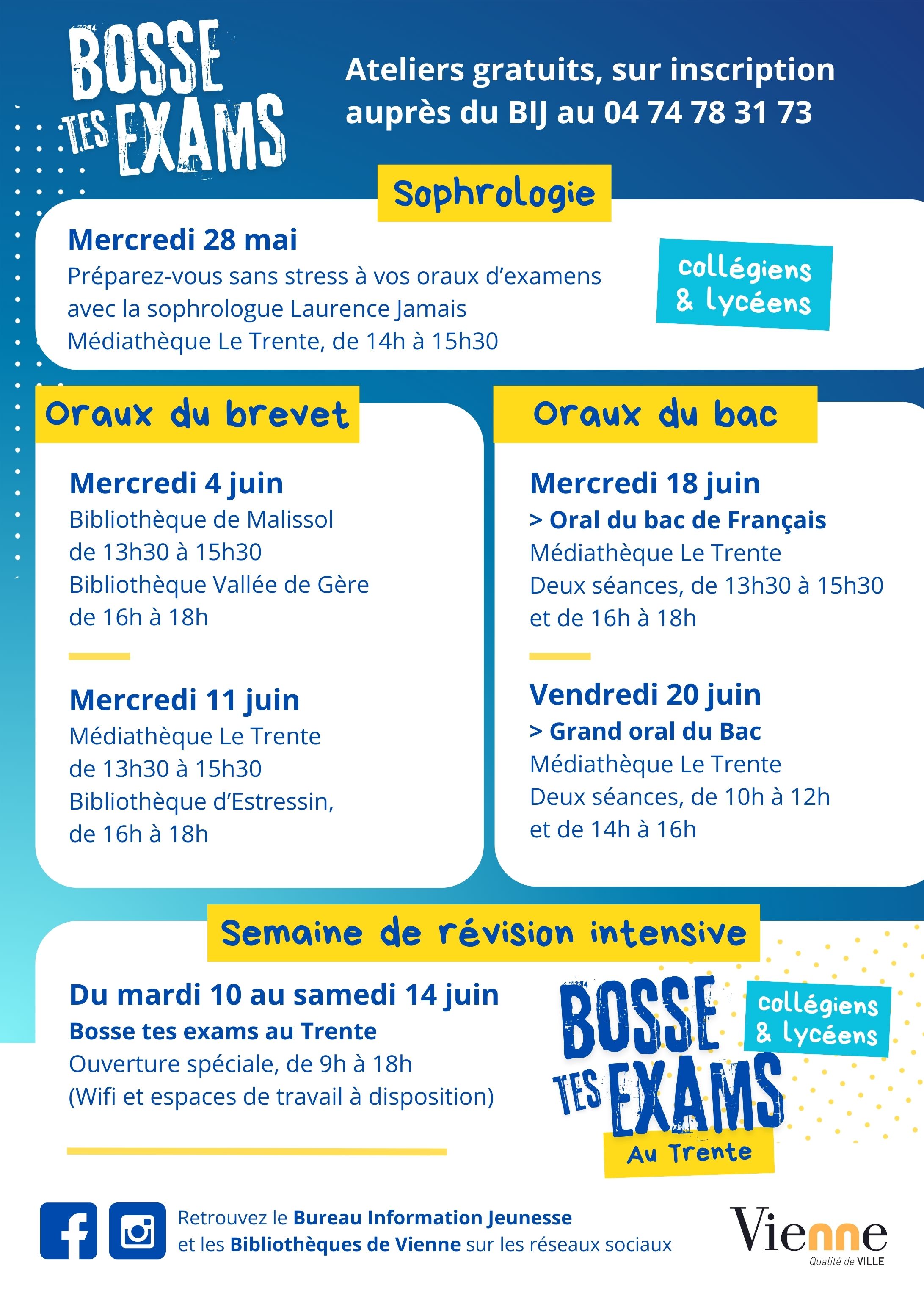 affiche bosse tes exams 2025