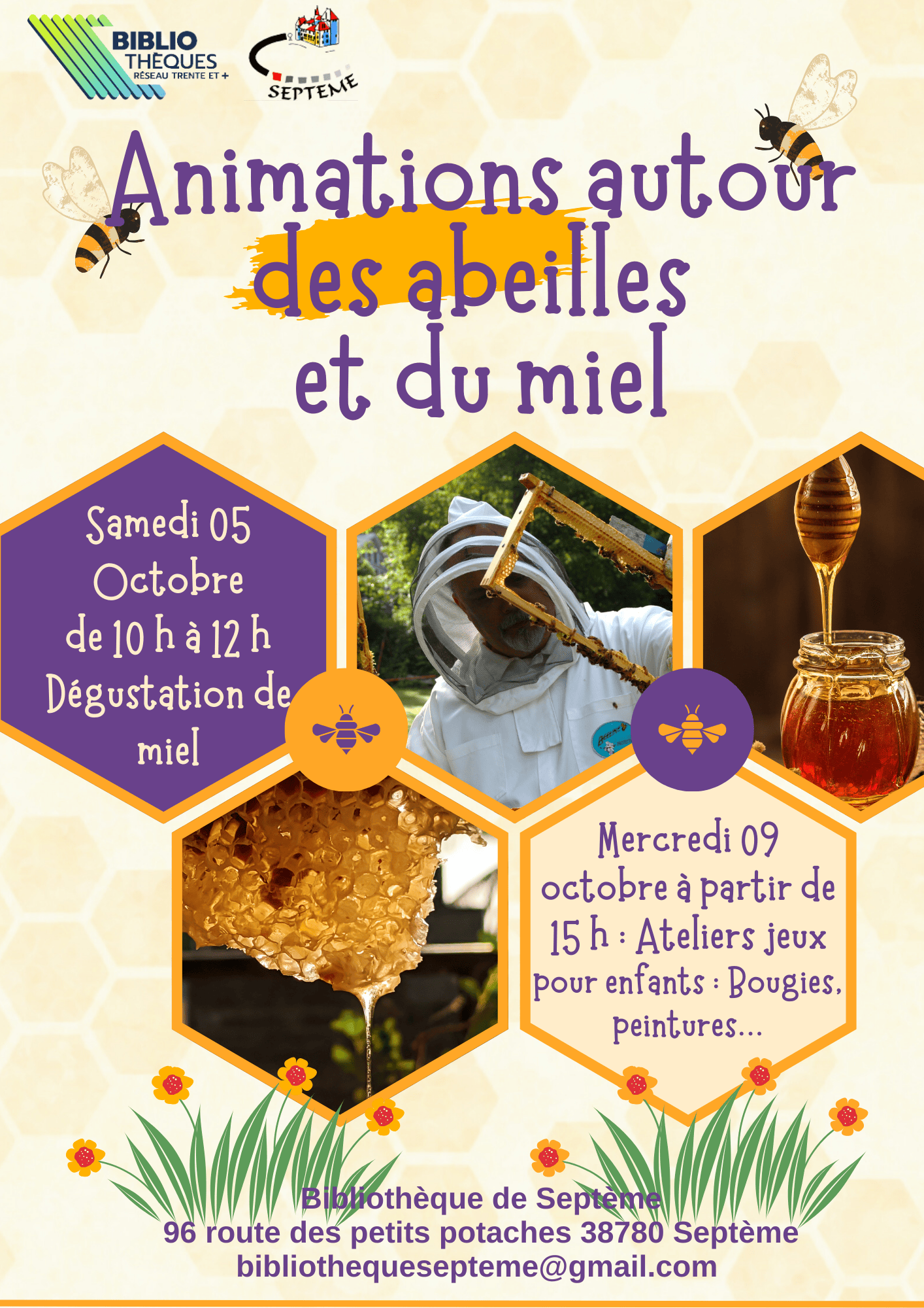 Affiche animations abeilles