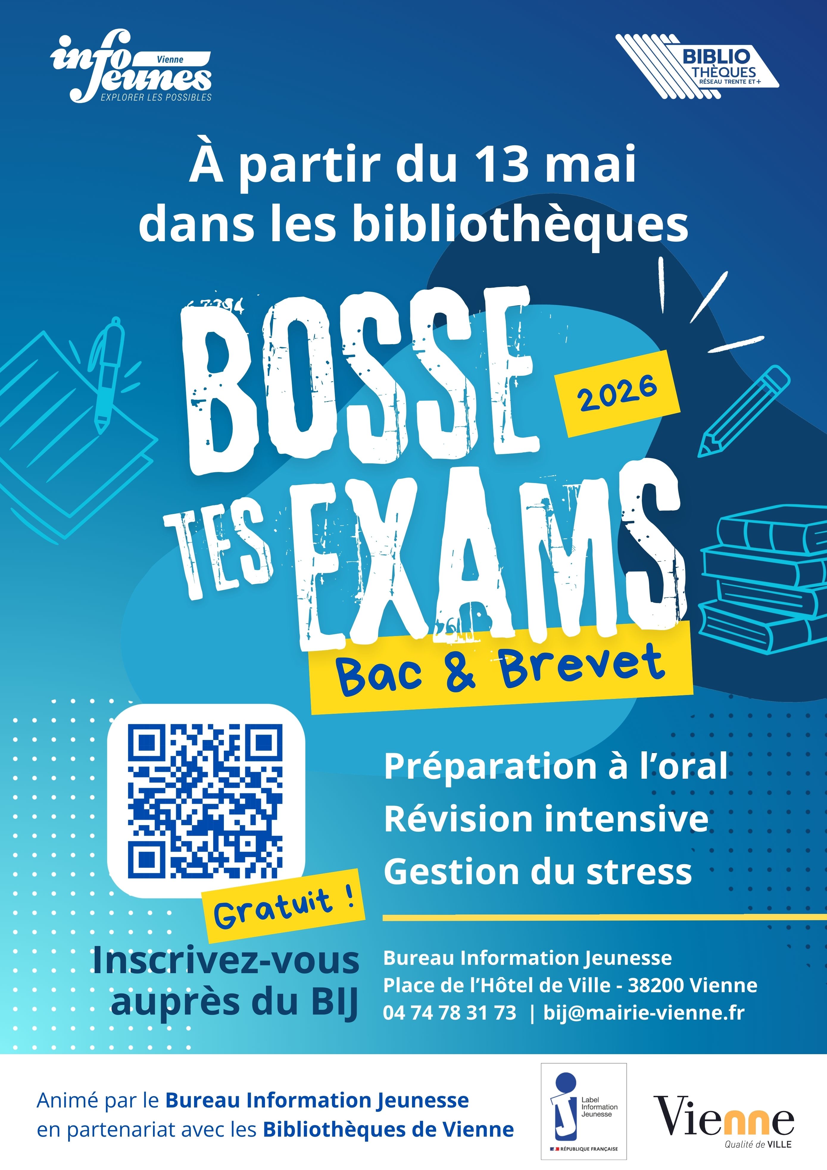 affiche 2026 bosse tes exams