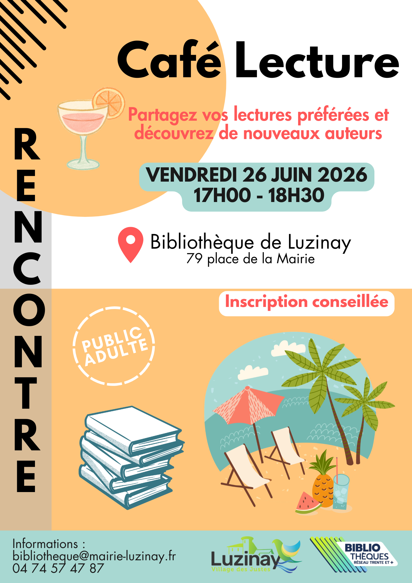Affiche Café Lecture de Luzinay