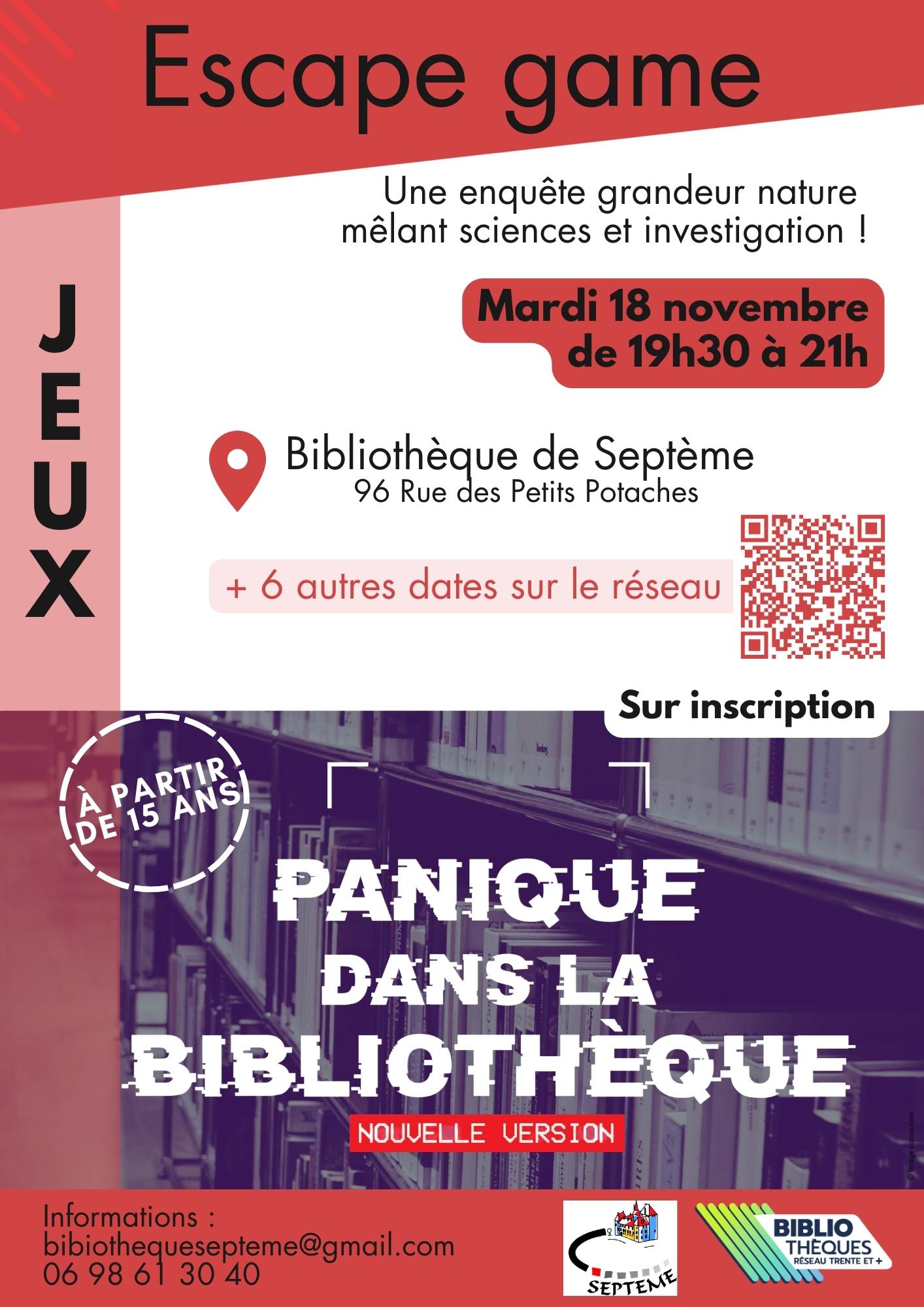affiche de l'escape game