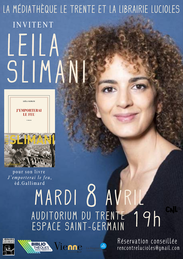 affiche rencontre Leila Slimani