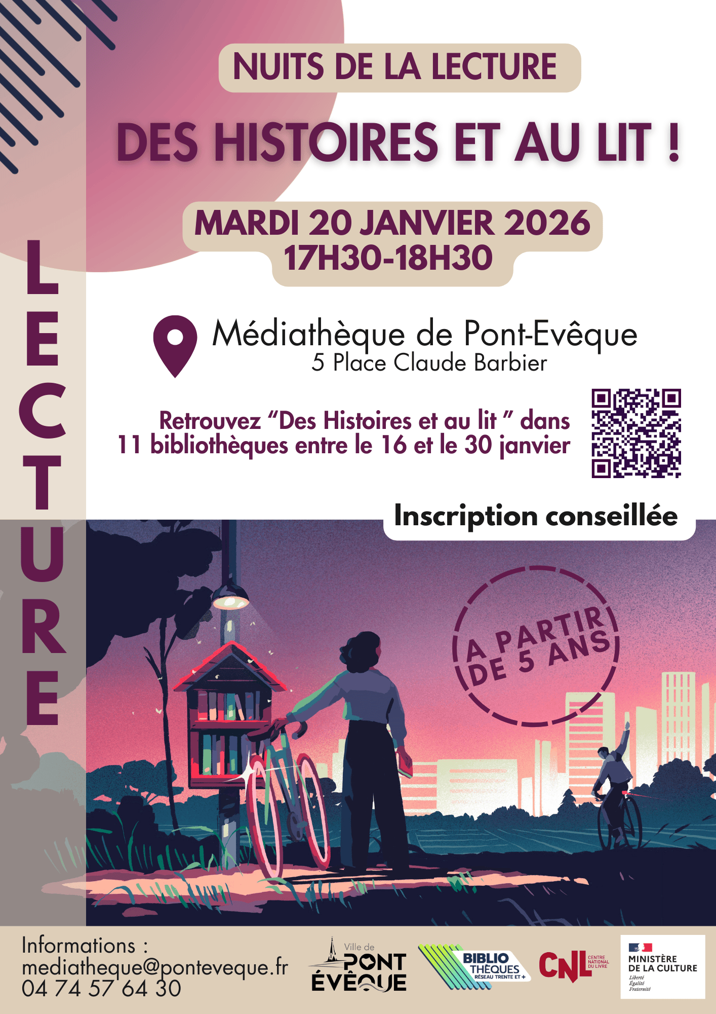 AFFICHE DE L'EVENEMENT DES HISTOIRES ET AU LIT PONT EVEQUE