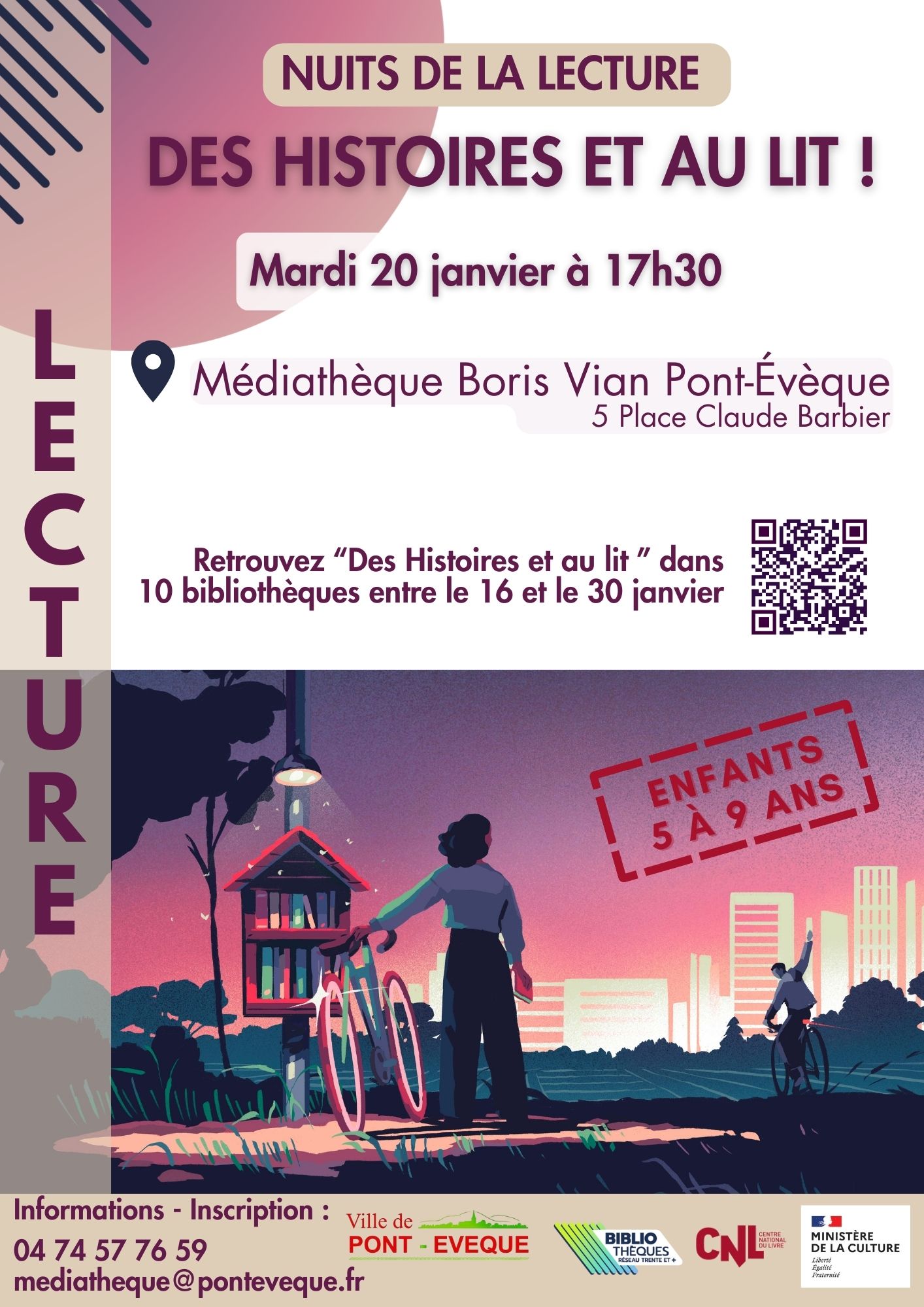 AFFICHE DE L'EVENEMENT DES HISTOIRES ET AU LIT PONT EVEQUE