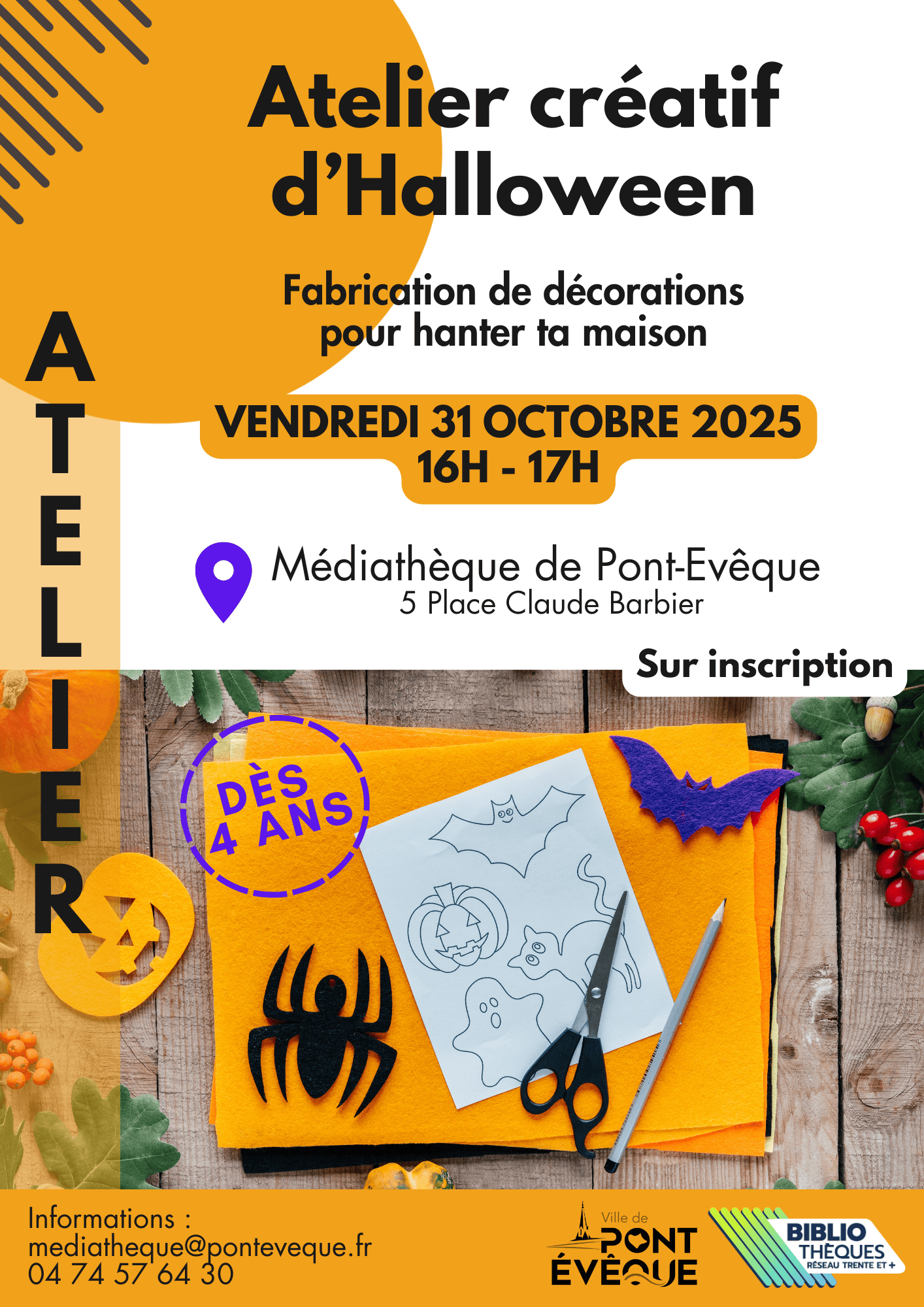 Affiche atelier Halloween