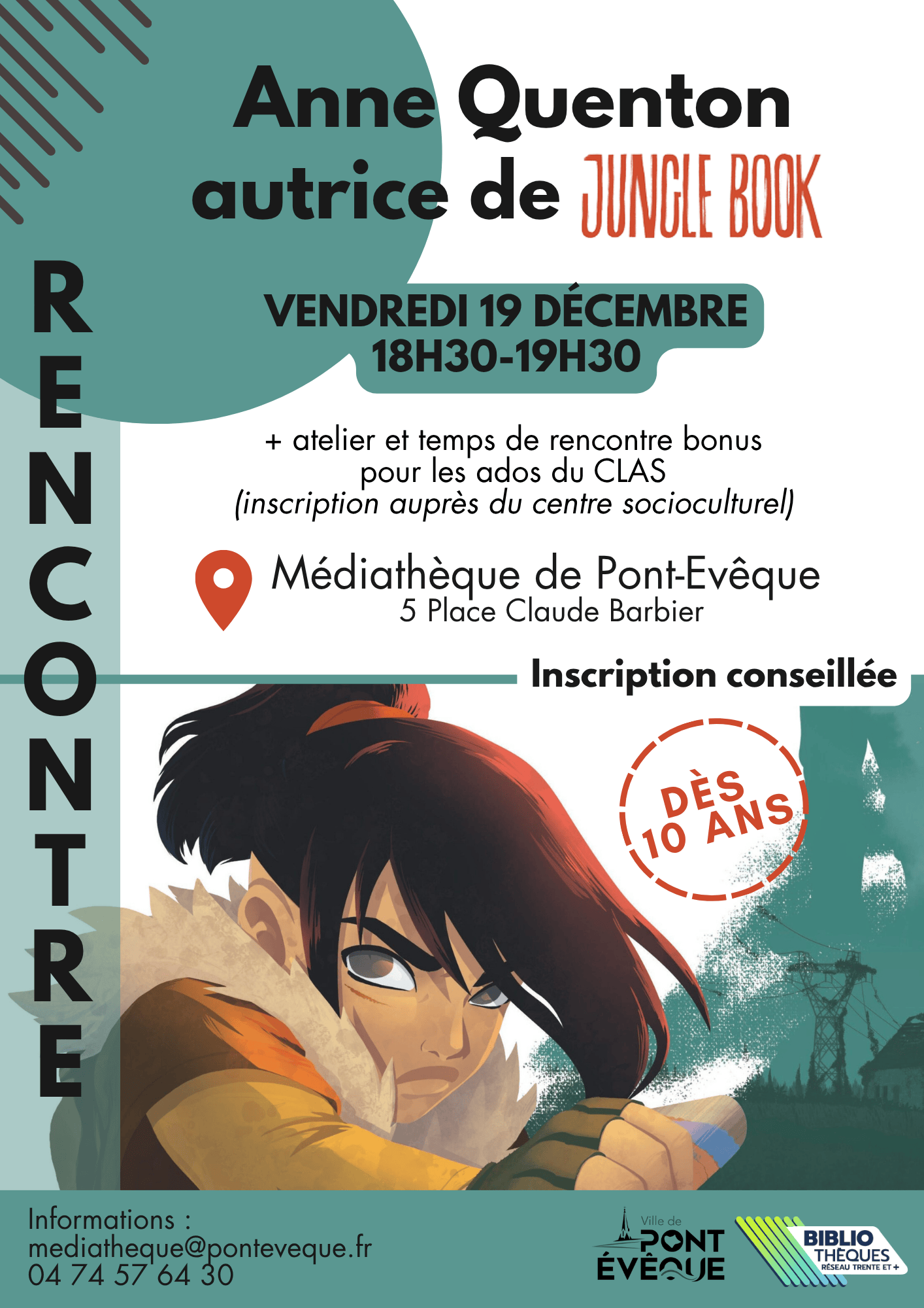 Affiche rencontre avec Anne Quenton