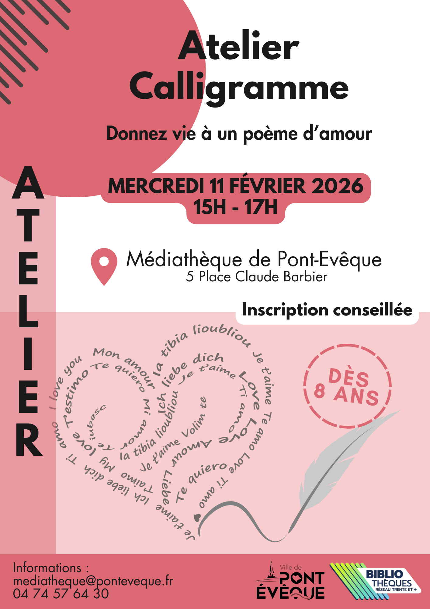Affiche atelier Calligramme