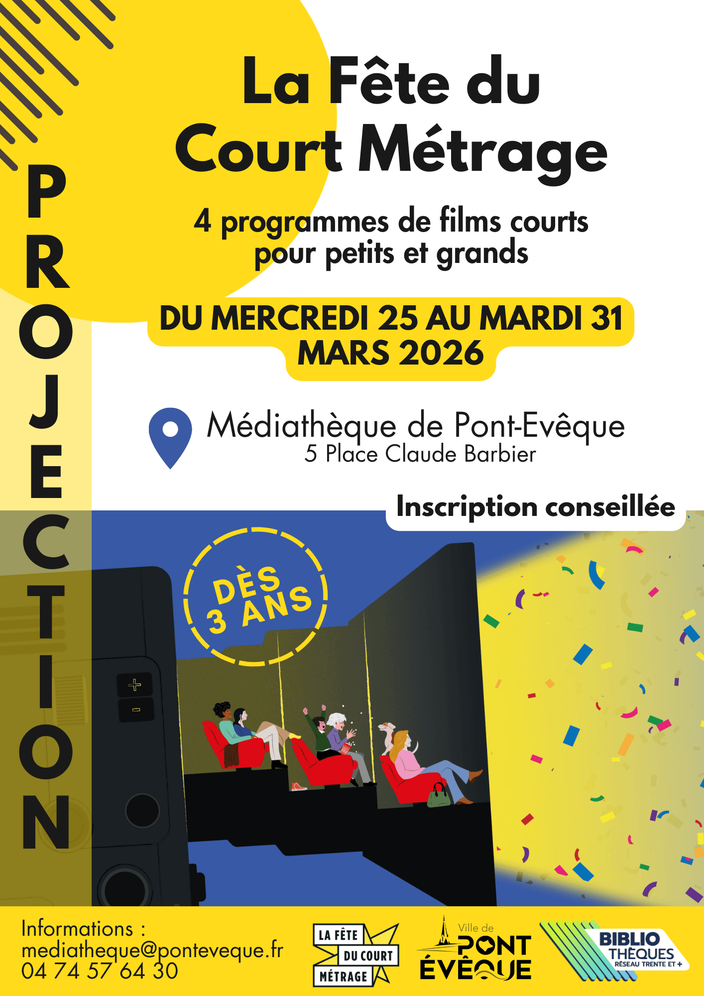 Affiche Fête du Court Métrage de Pont-Evêque