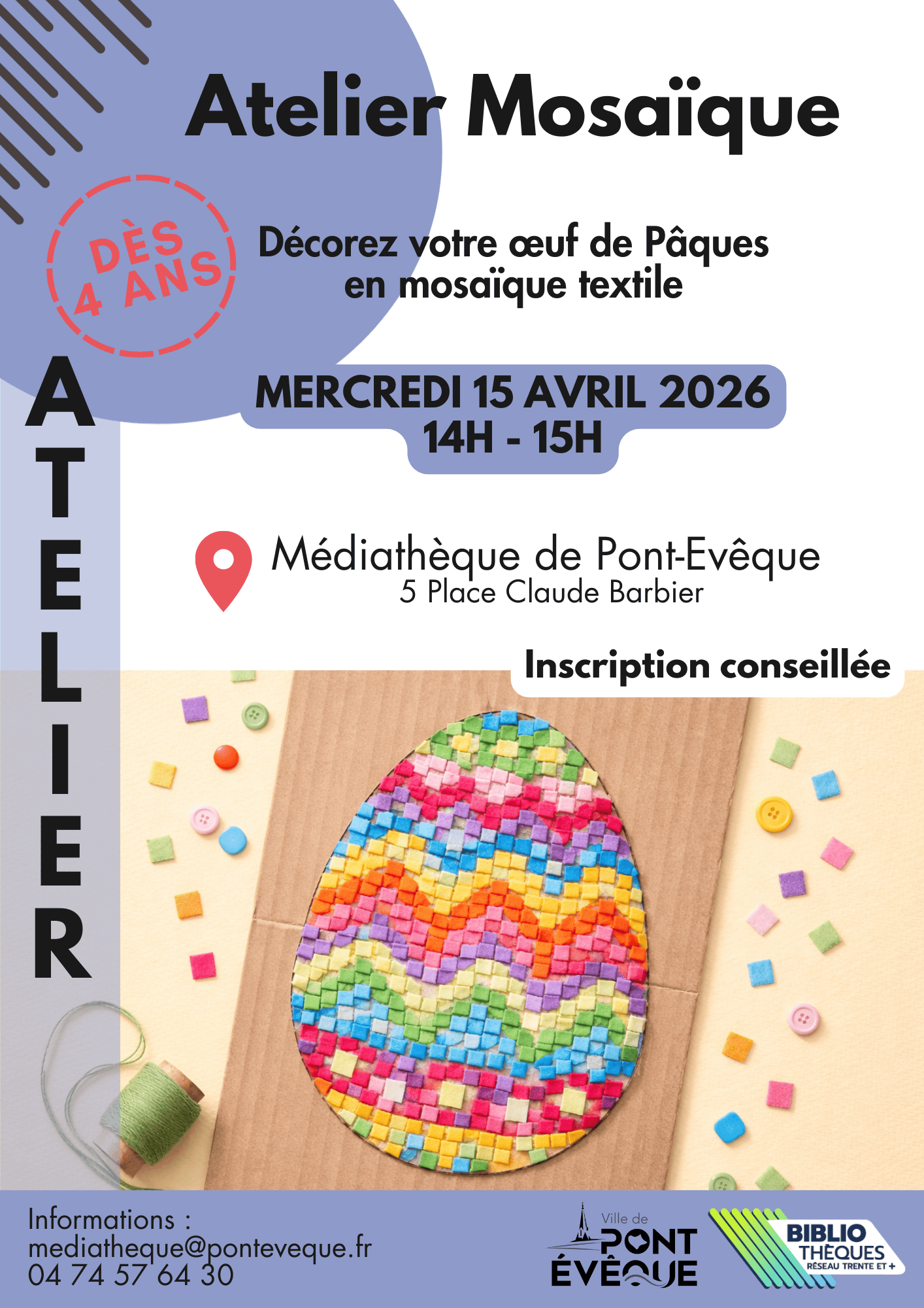 Affiche atelier mosaïque