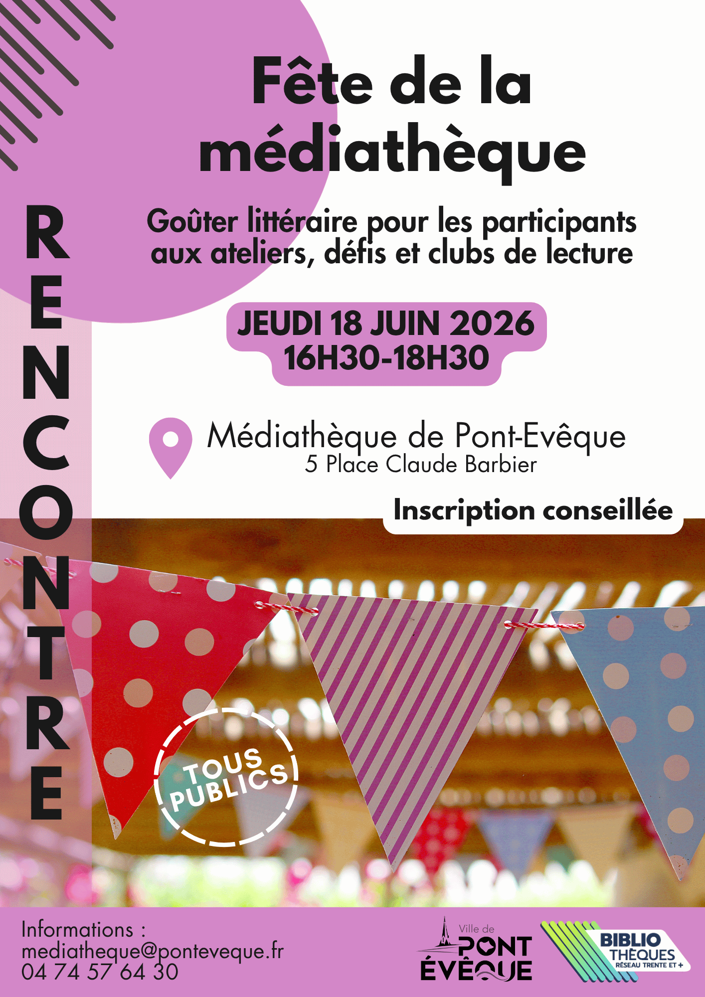 Affiche de la Fête de la médiathèque
