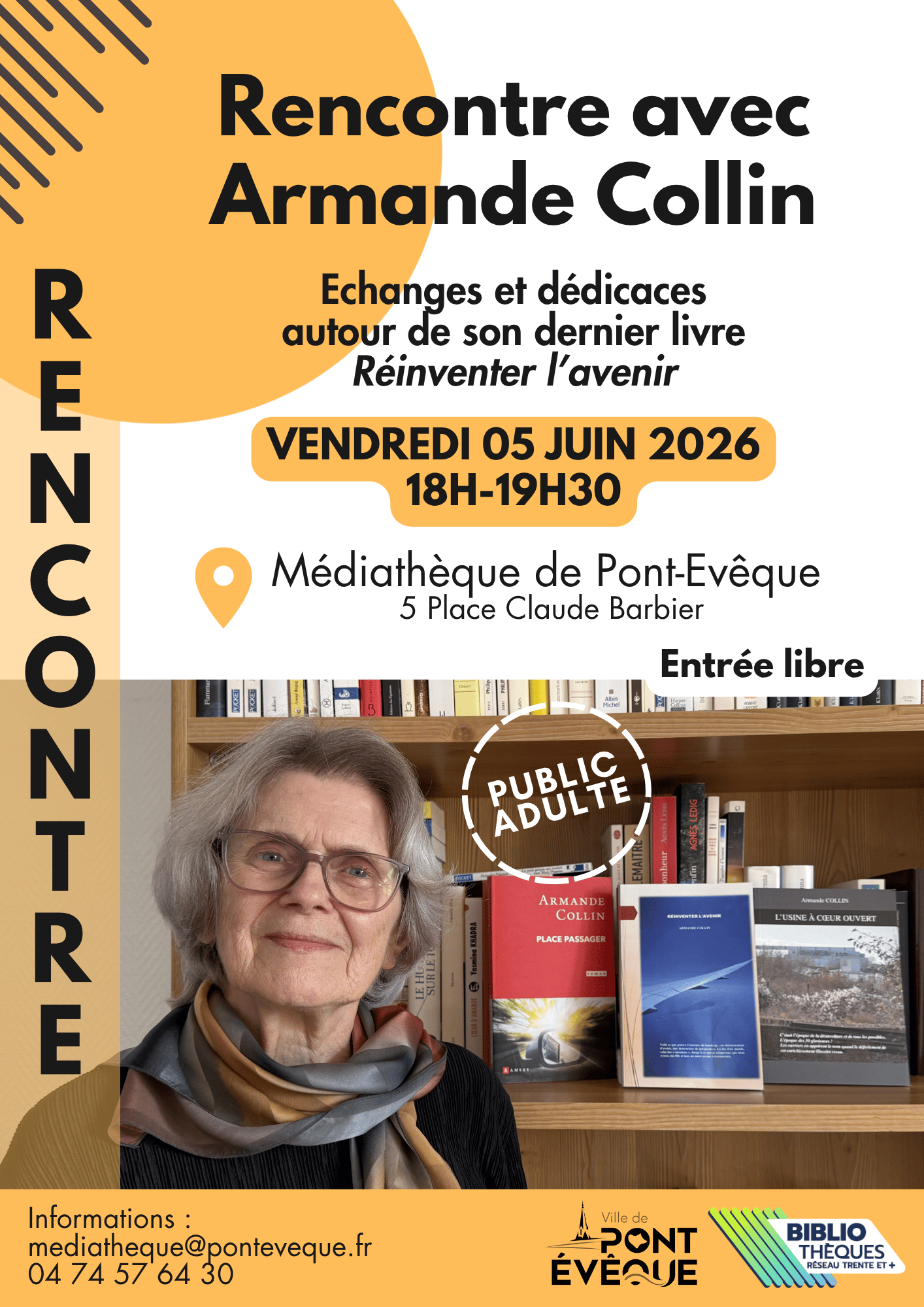 Affiche rencontre avec Armande Collin