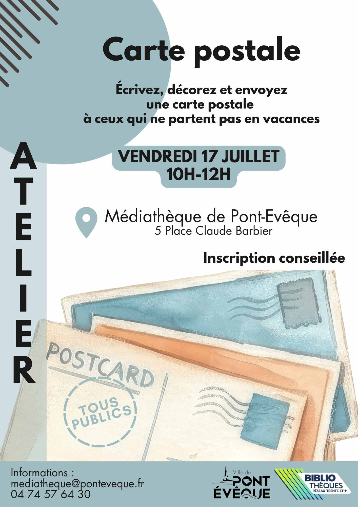 Affiche atelier carte postale