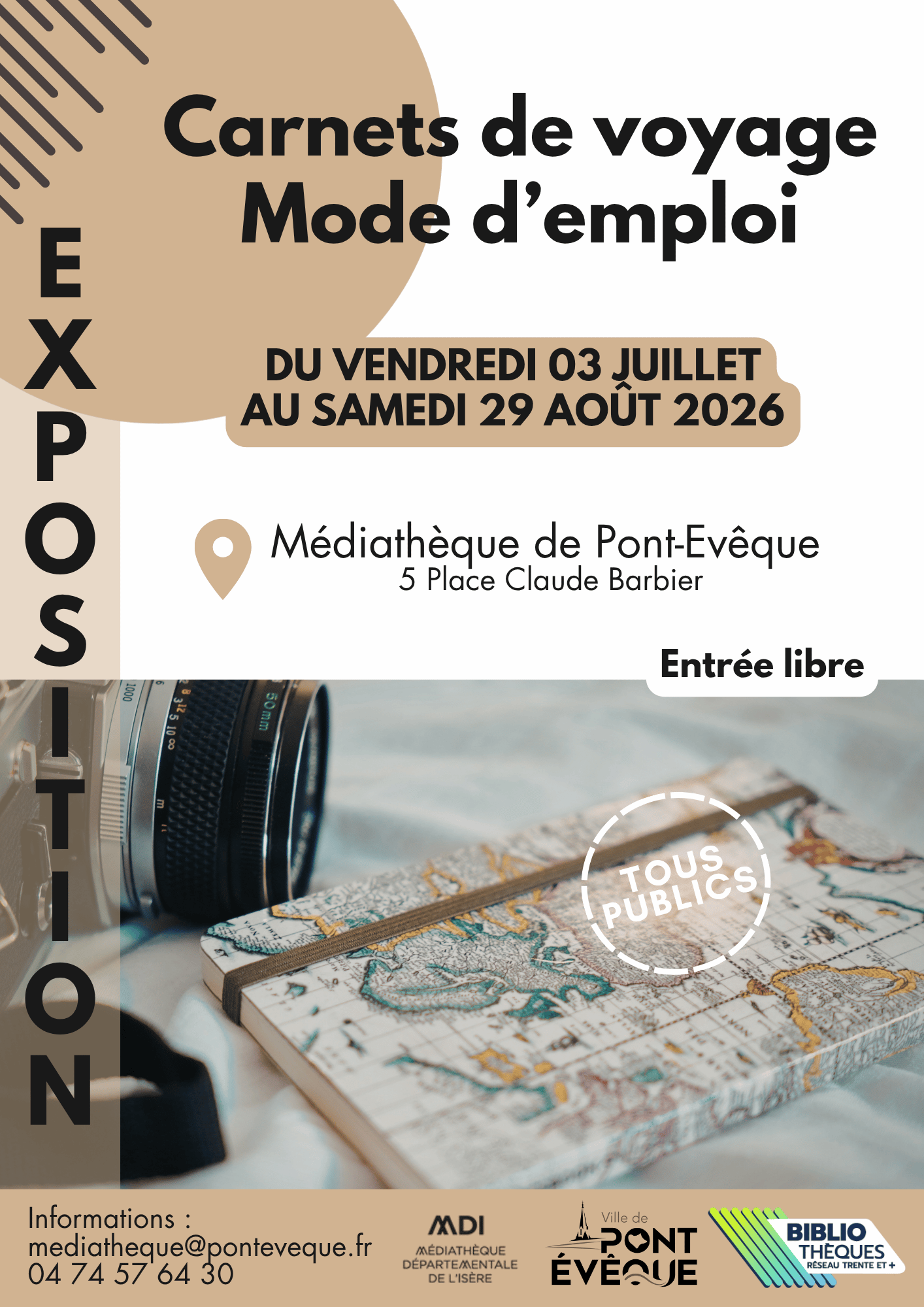 Affiche expo carnets de voyage