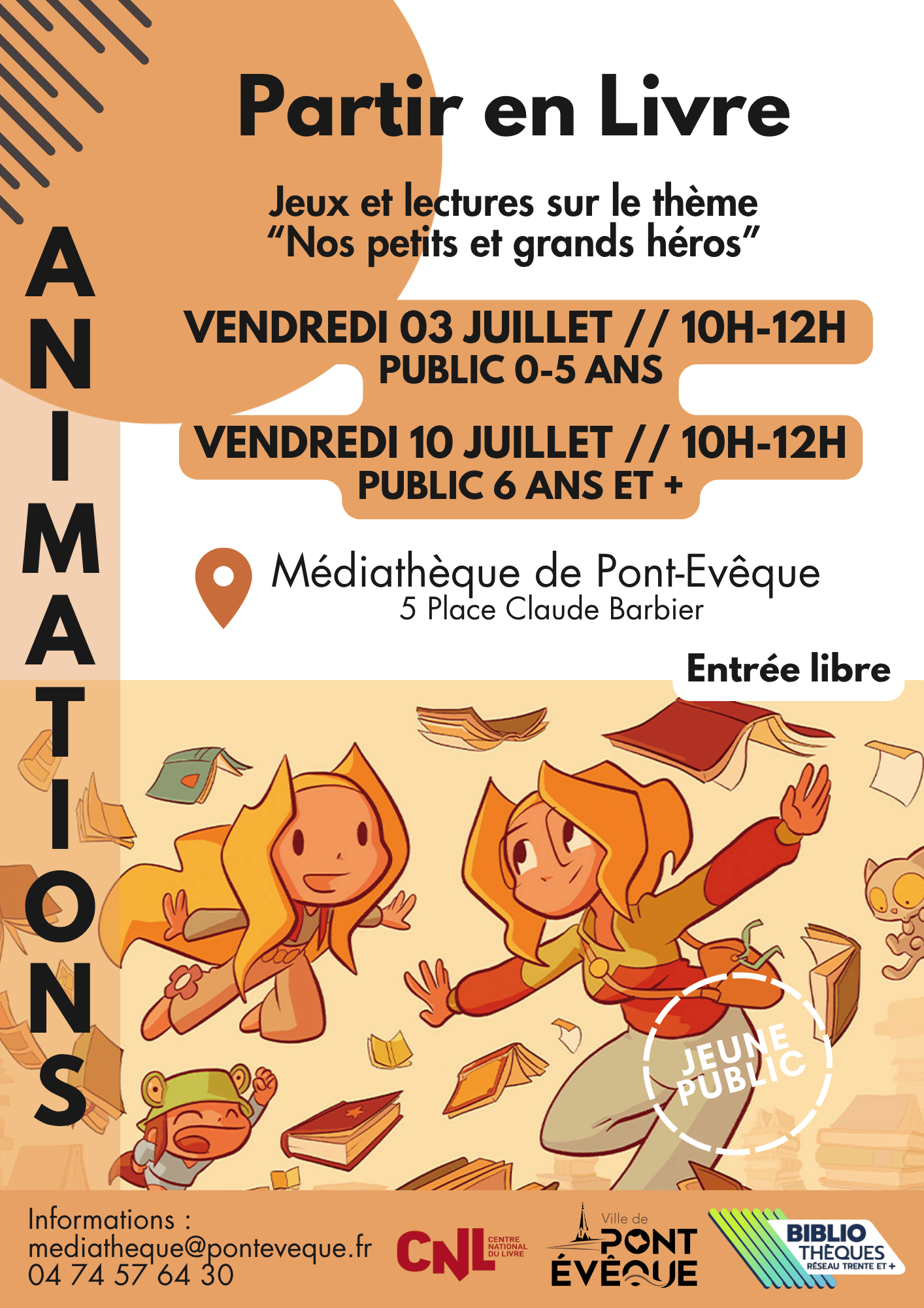 Affiche Partir en Livre de Pont-Evêque