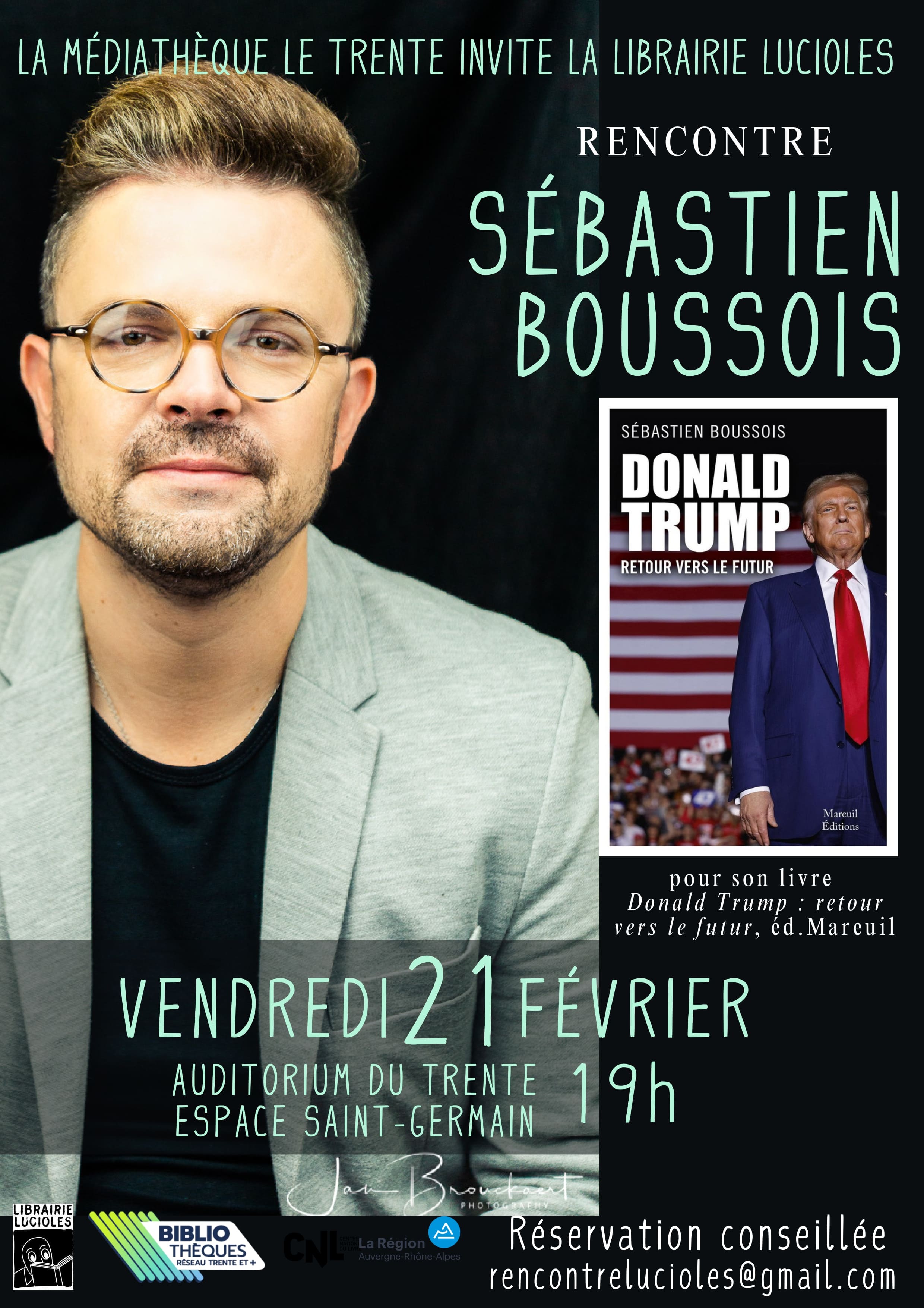 affiche rencontre Sébatien Boussois