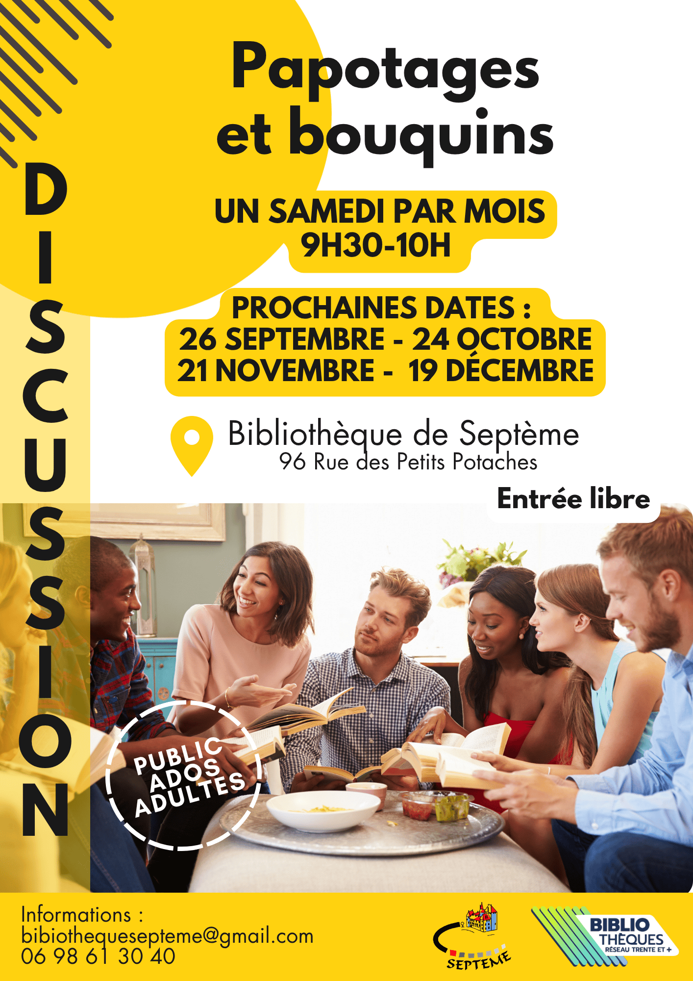Affiche Papotages et bouquins