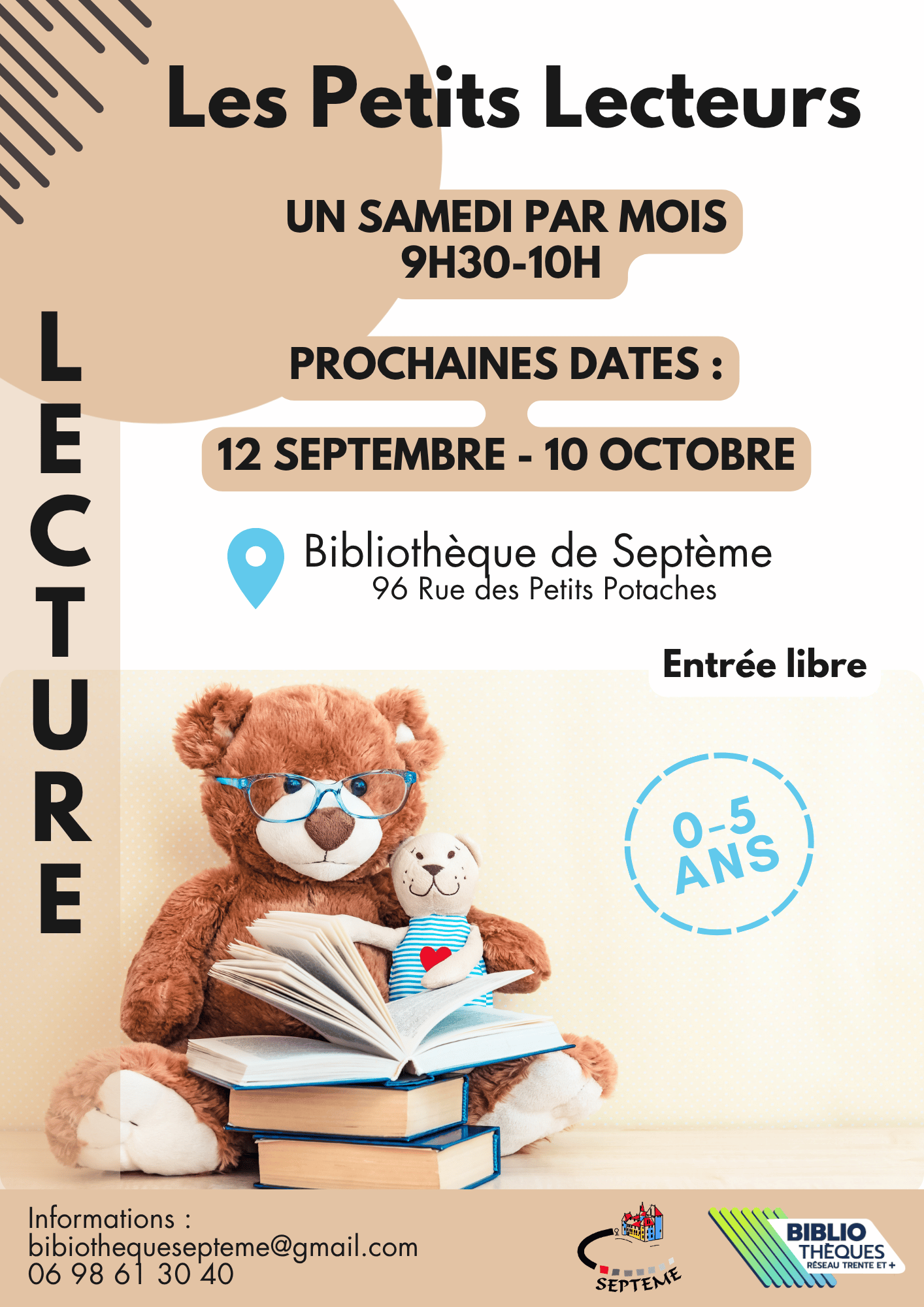Affiche Les petits lecteurs de Septème