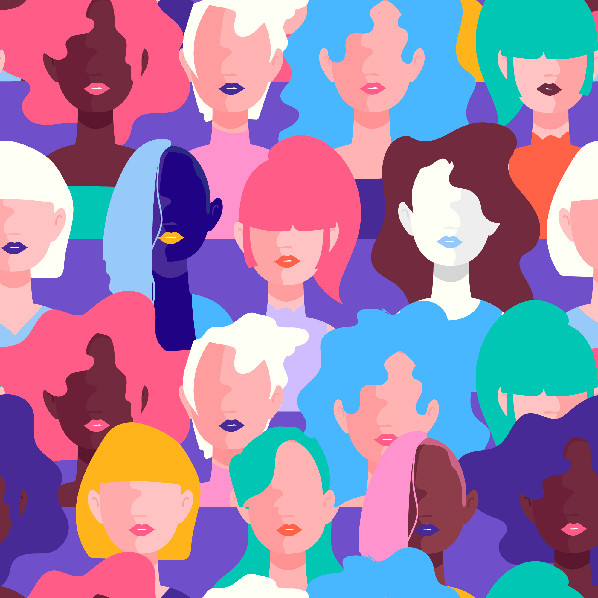 visages de femmes