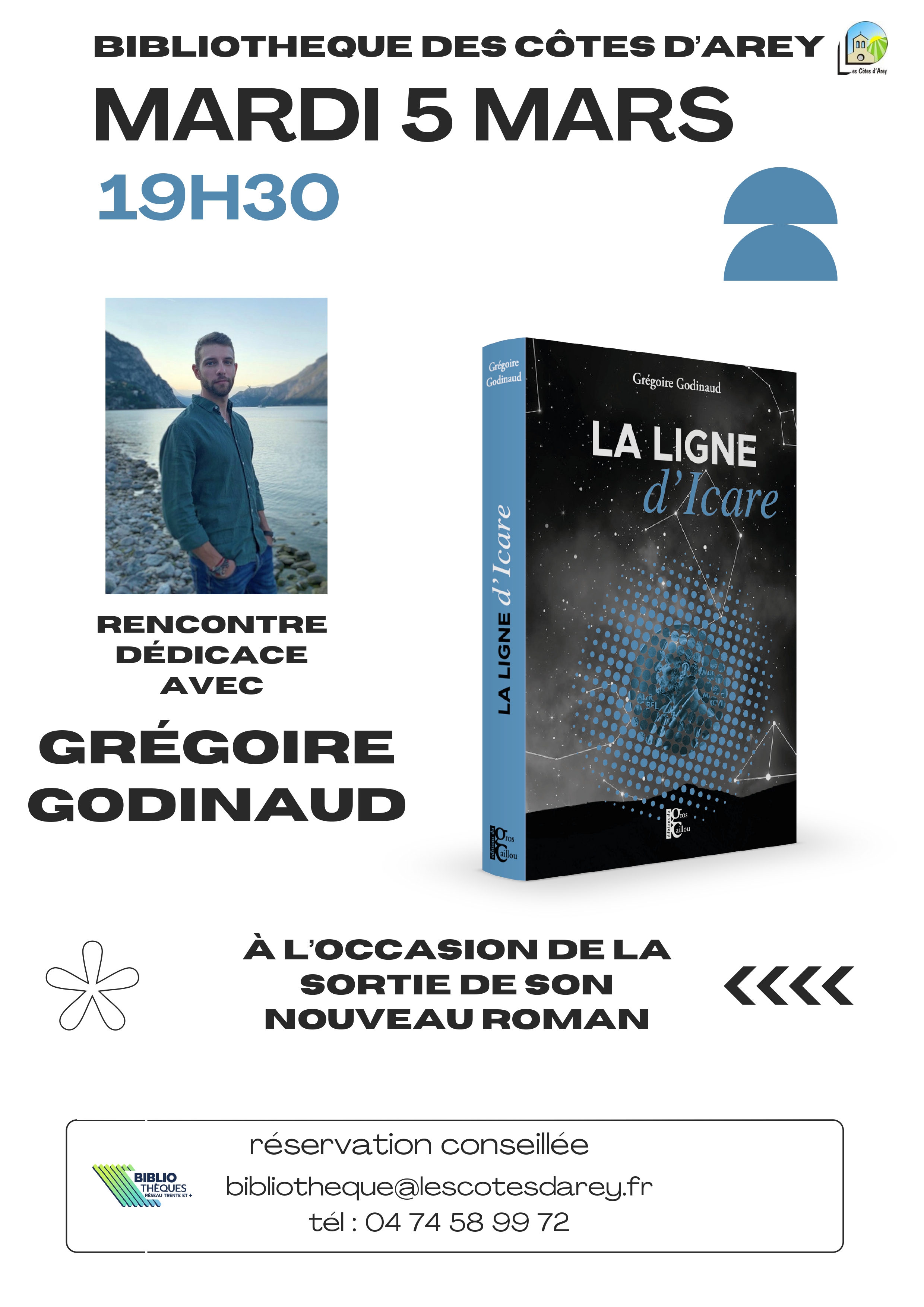 Affiche rencontre Grégoire Godinaud