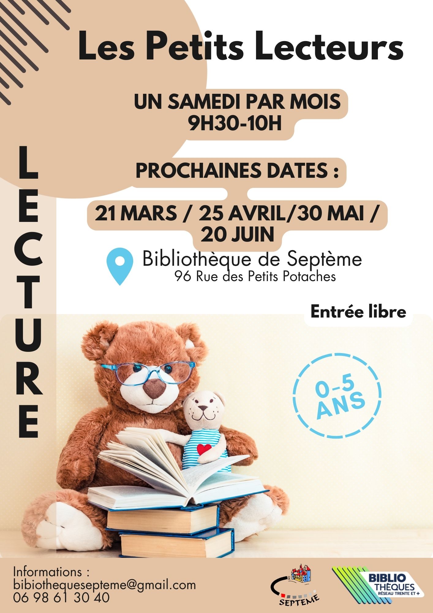 Affiche Les petits lecteurs de Septème