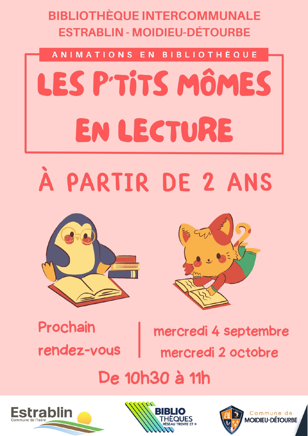 Affiche Les p'tits mômes en lecture
