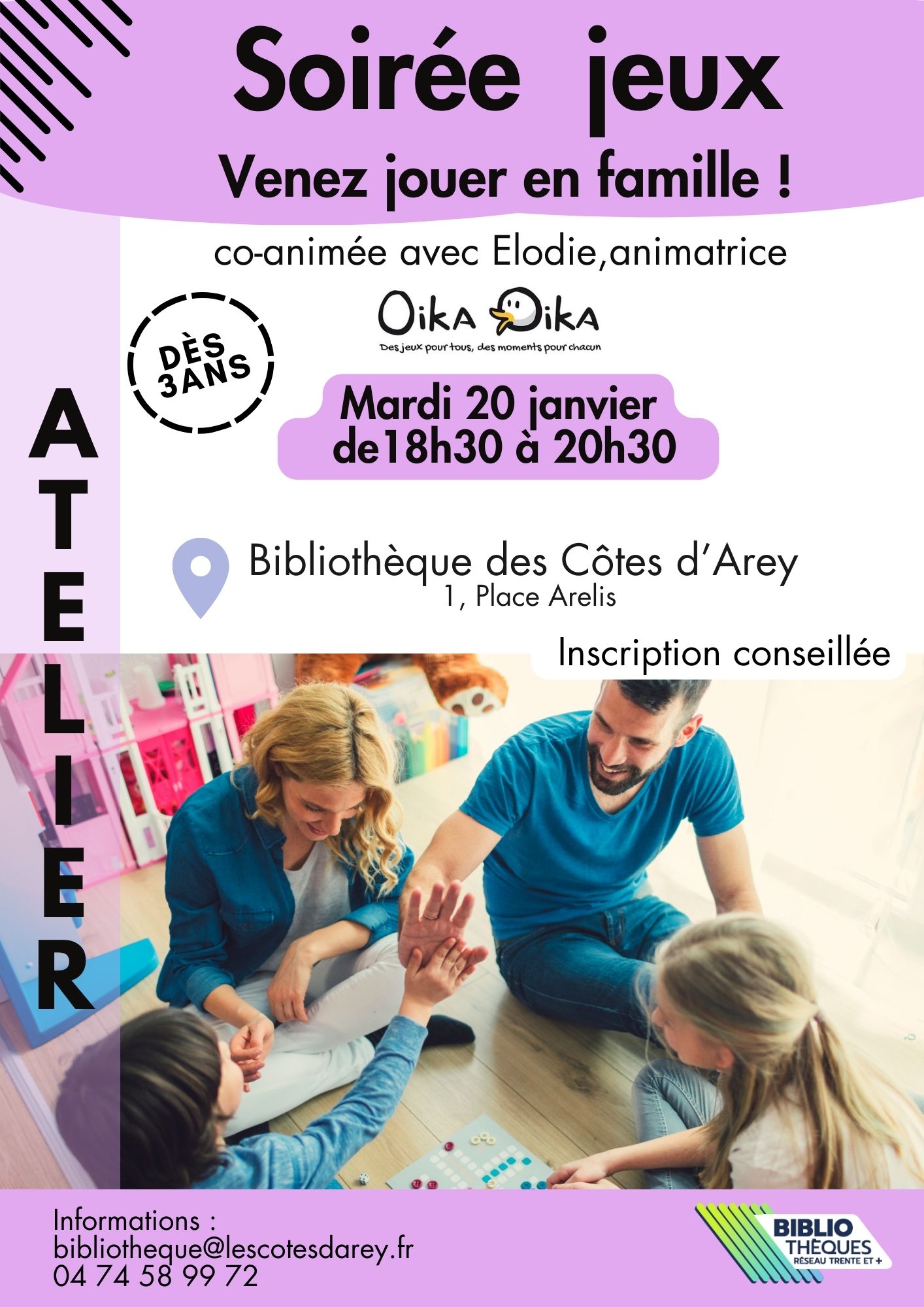 Affiche soirée jeux familiale