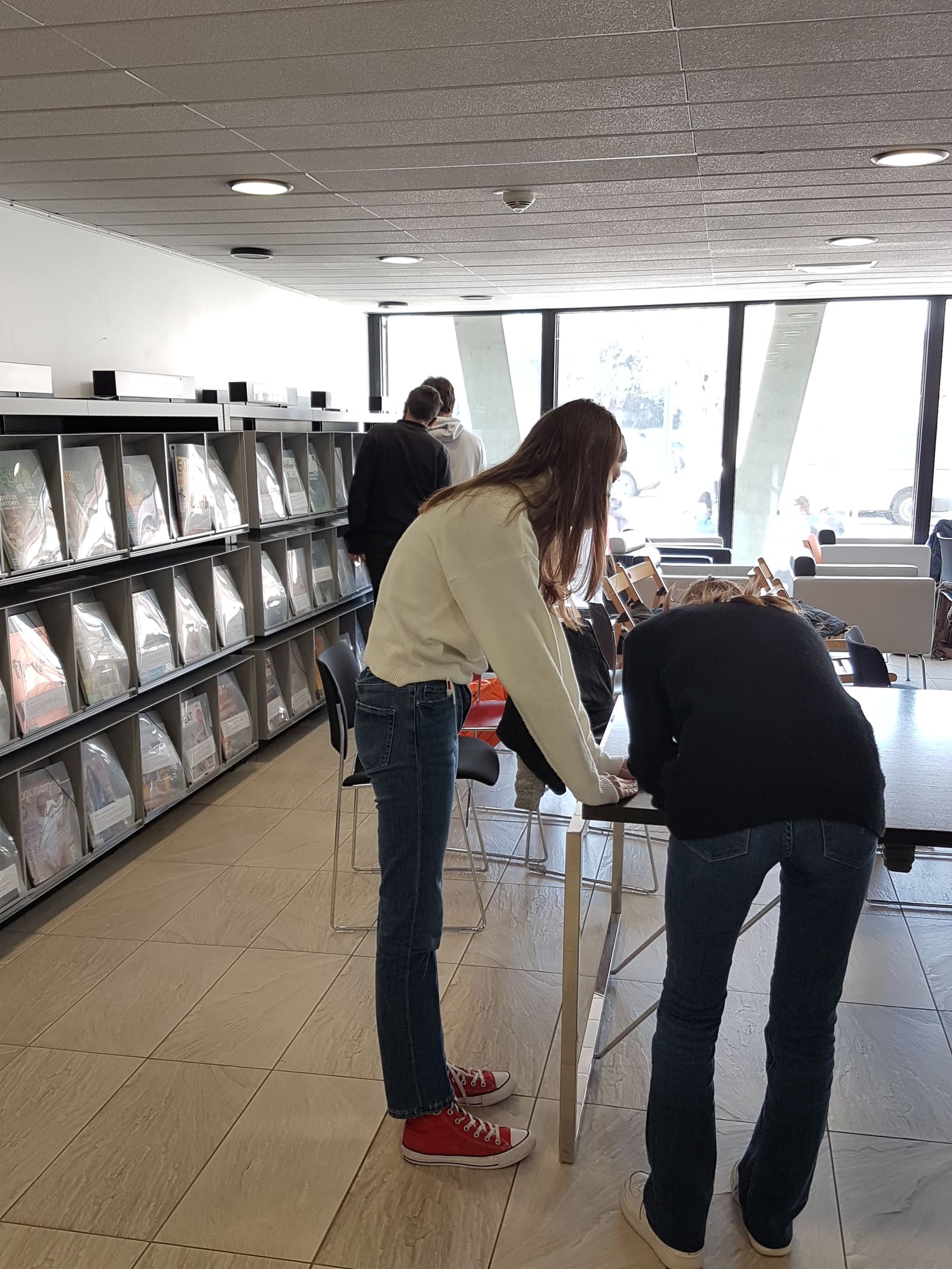 Visite de la biliothèque