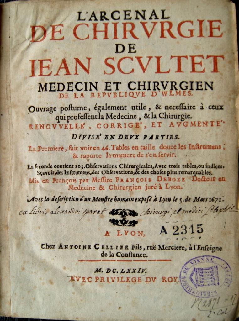 6 page de titre Arcenal de chirurgie