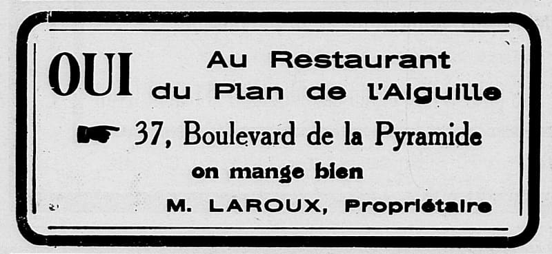 6 réclame restaurant du plan de l'aiguille