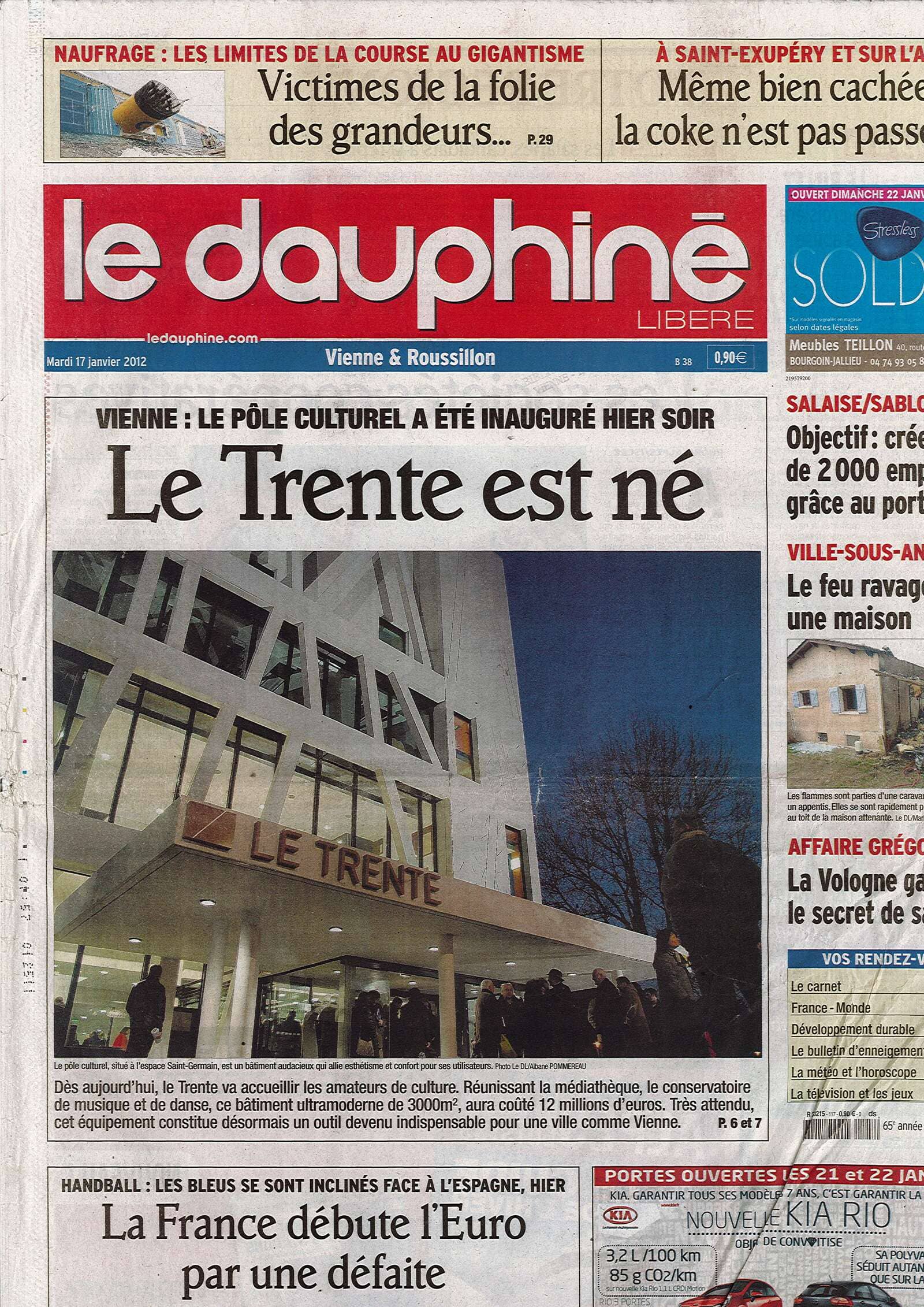 Article inauguration Vienne Le Trente