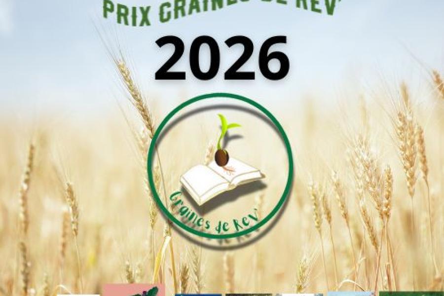 Champ de ble avec logo du prix graines de Rev' Reventin