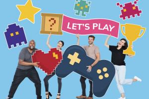Image de pesonnes et icones console