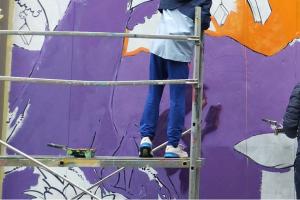 Photo réalisation de la fresque