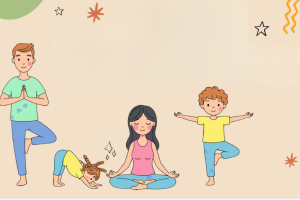 4 personnnes faisant de la relaxation