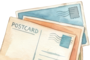 Dessin de verso vierges de cartes postales