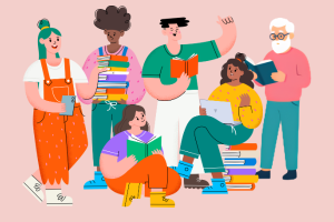 Personnes lisant un livre